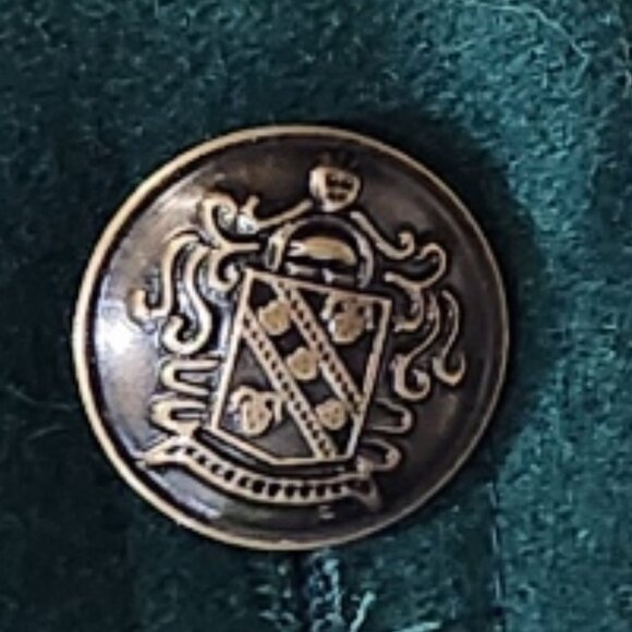 💋BOHO CHIC💋 GORGEOUS VTG WOOL COAT WITH FOX FUR COLLAR in BOTTLE GREEN - Picture 11 of 13